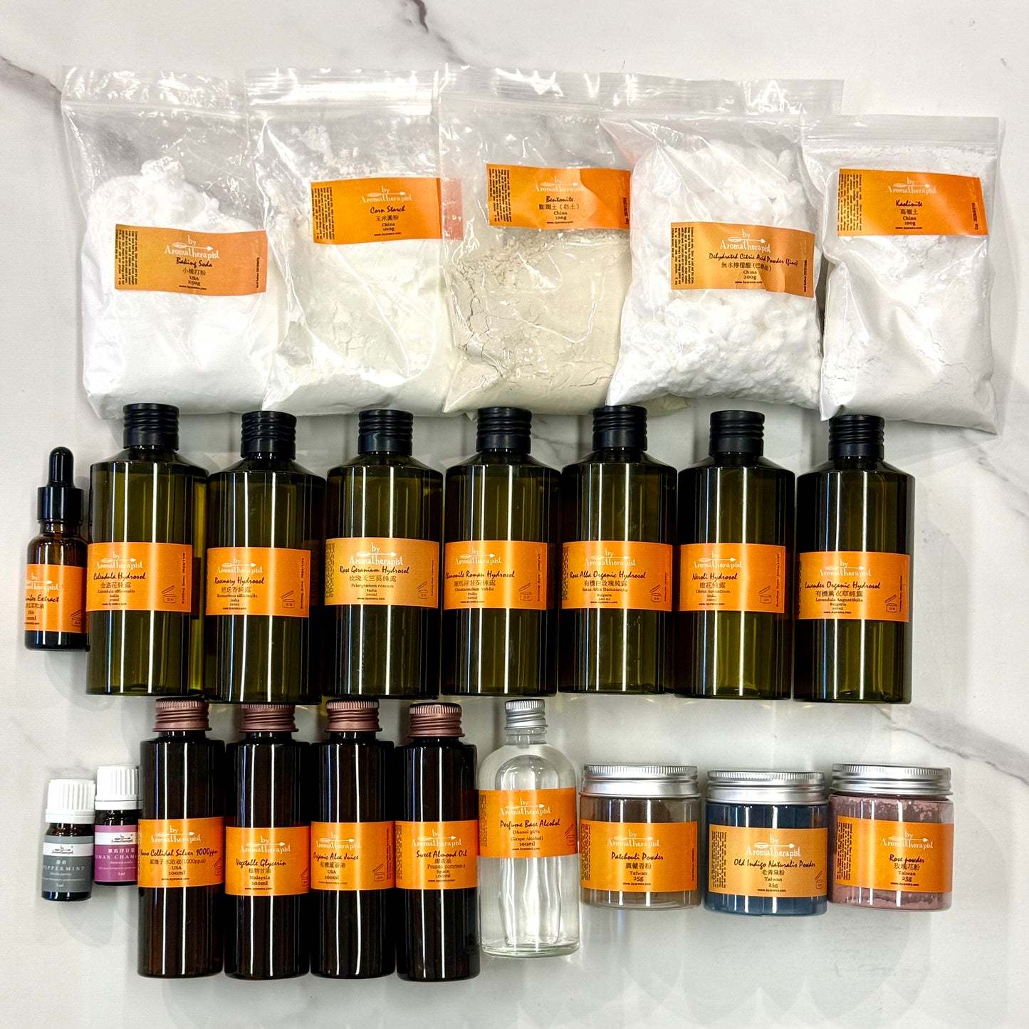 Natural Pet Care Products Certificate Course Homework Ingredients Package (Include essential oils) 天然寵物護理產品導師證書課程功課材料包(連精油)