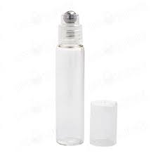 10 ml Clear Glass Bottle With Screw on Steel Roller Ball (6-pack) - Discover Health & Lifestyle Asia