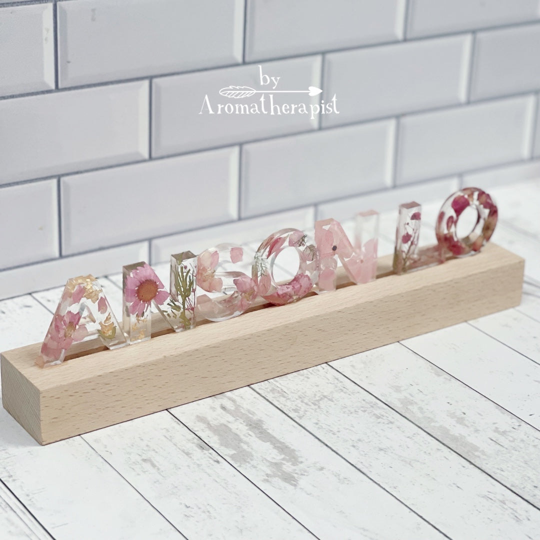 Pressed Flowers Alphabet Night Light 壓花字母小夜燈