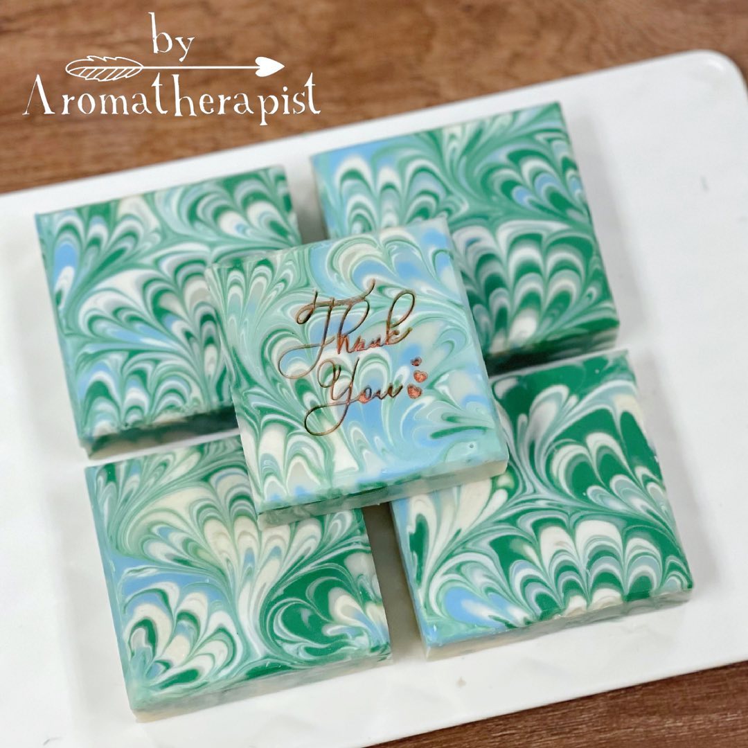 Peacock Swirl Moisturising Olive Marseille Soap 孔雀渲染橄欖馬賽皂