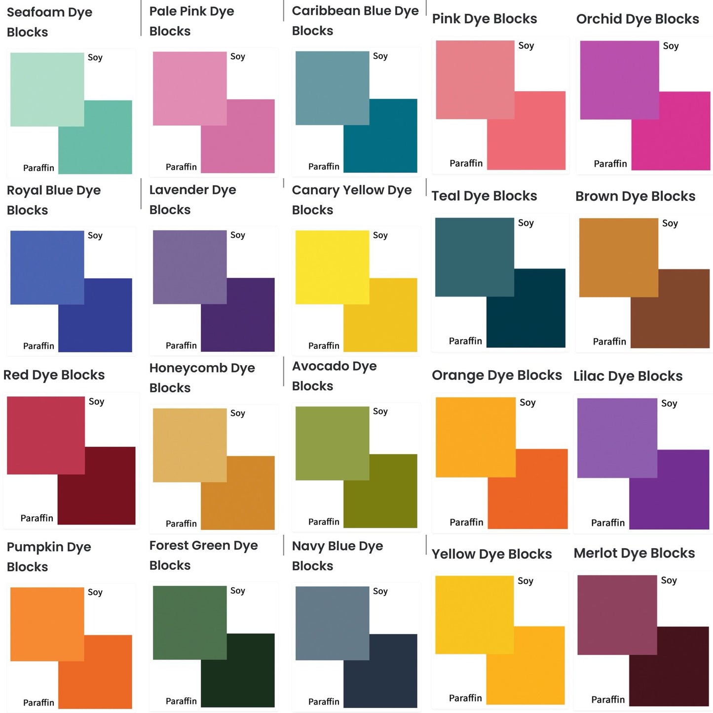 Handmade Candle Solid Dye Color Blocks Set 手工蠟燭固體染料色塊套裝(21色)