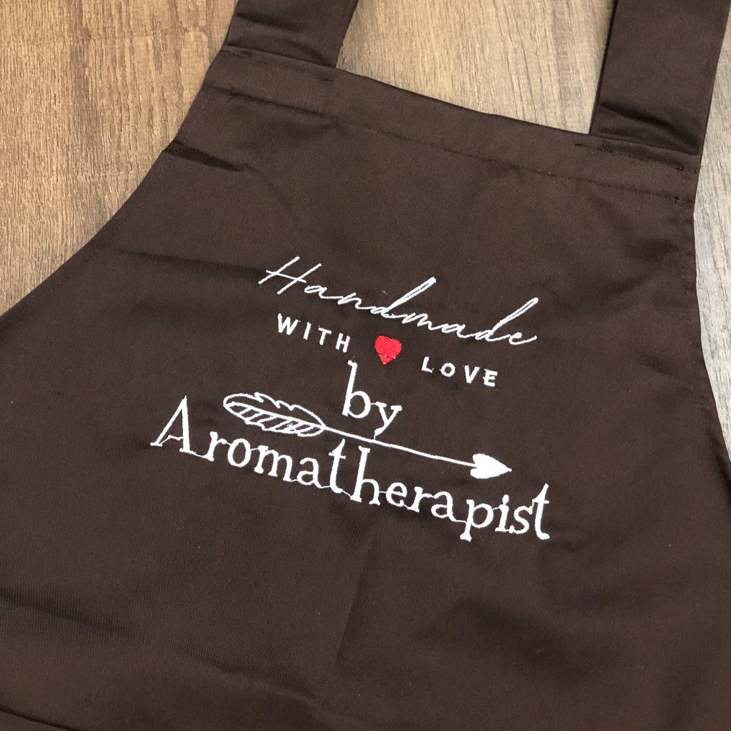 By Aromatherapist Apron with Adjustable Buttons - Brown 芳療師的精油生活圍裙 - 棕色