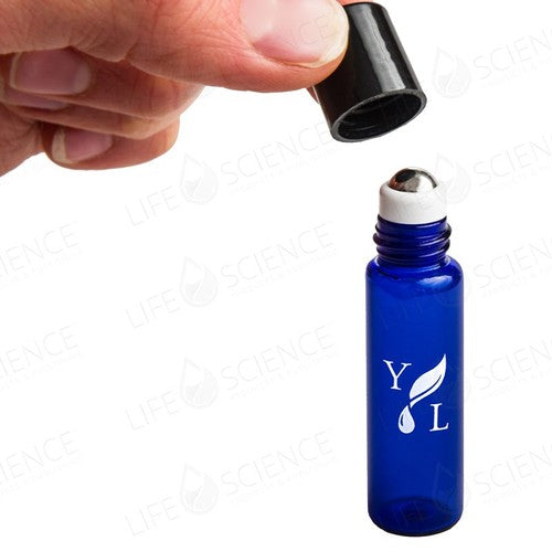 5 ml Slimline Cobalt Blue Glass Bottle with Steel Roll-on (6-pack) Branded - Discover Health & Lifestyle Asia
