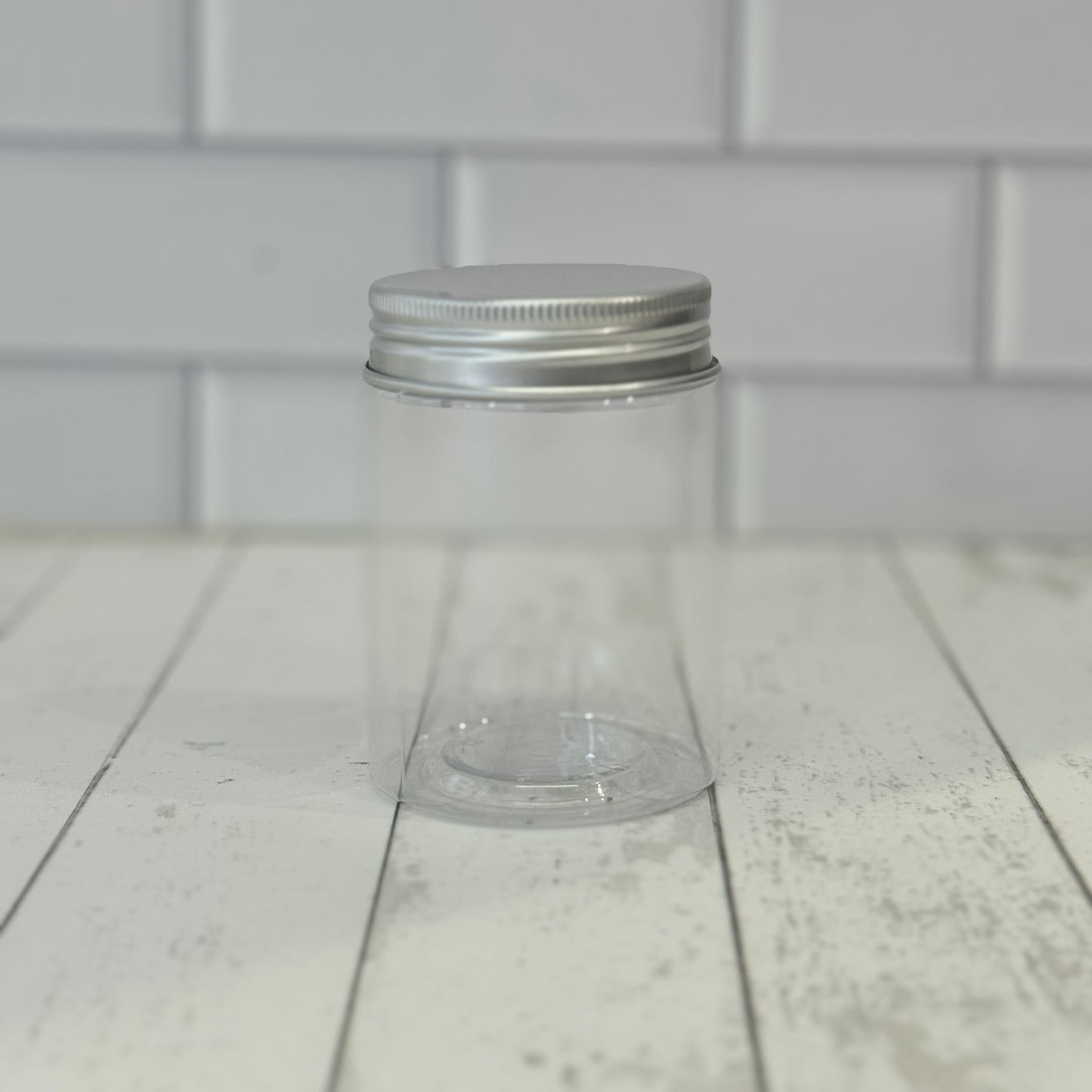 Clear Plastic bottle with silver lid 透明銀蓋膠瓶