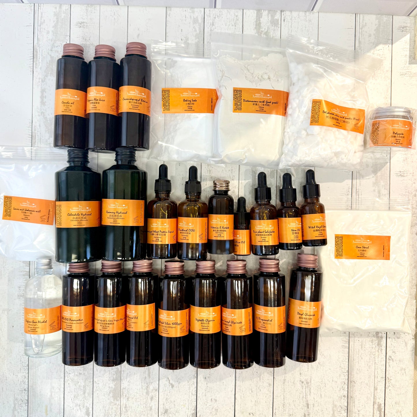 Natural Pet Care Products Certificate Course Ingredients Package (Not Include Essential Oils) 天然寵物護理產品導師證書課程材料套裝(不連精油）