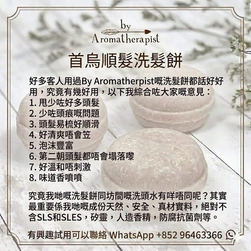 He Shou Wu Smoothening Shampoo Bar 首烏順髮洗髮餅 (70g/件） - Discover Health & Lifestyle Asia
