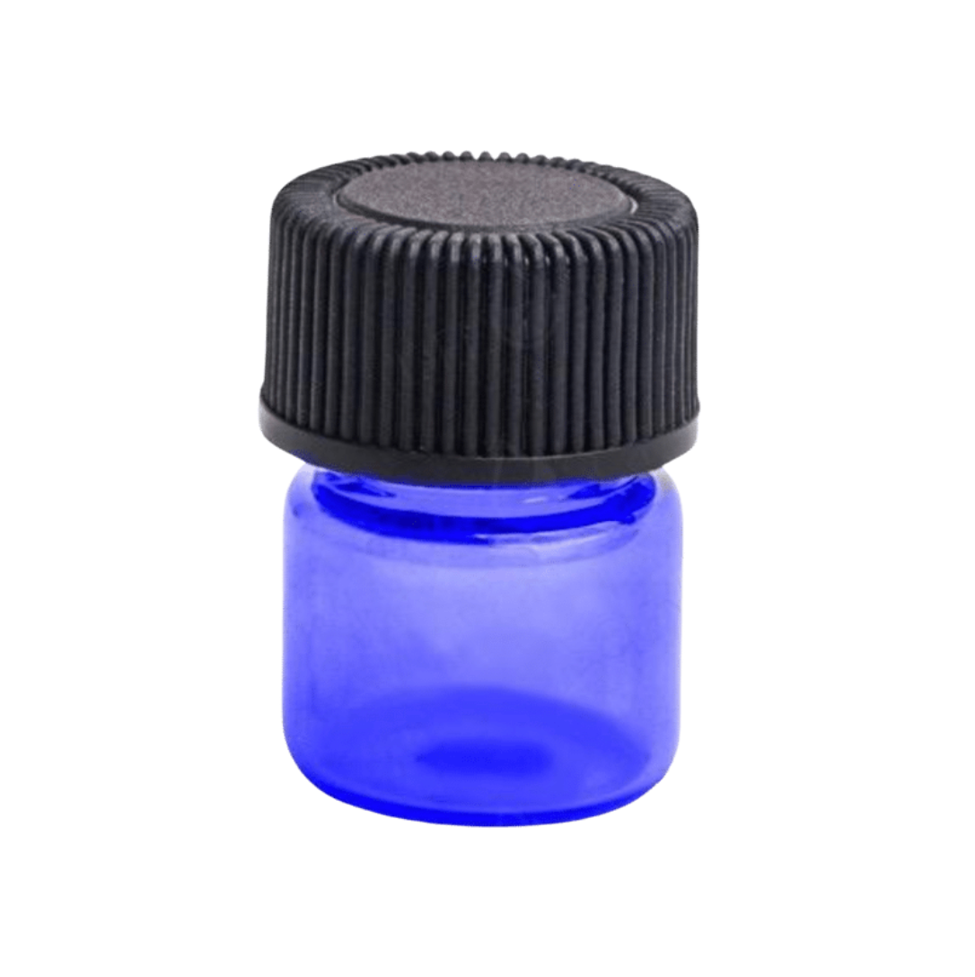 1 ml Cobalt Blue Glass Bottle with Reducer (12-pack) - Discover Health & Lifestyle Asia