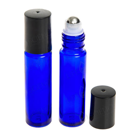 10 ml Cobalt Blue Steel Ball Roll-on Bottles (6-pack) - Discover Health & Lifestyle Asia
