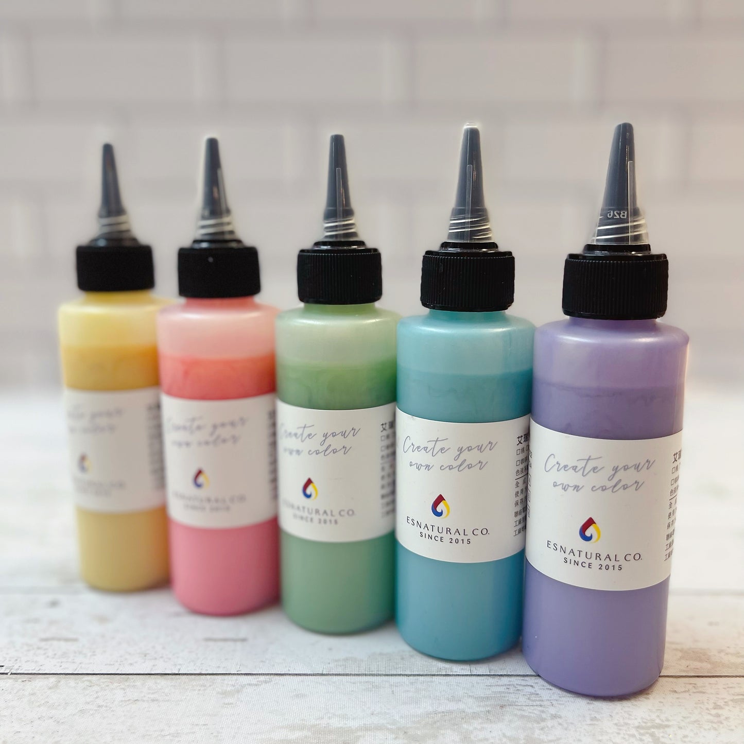 Taiwan Professional Soap Liquid Colorants - Macaron series 台灣專業皂用色液-馬卡龍系列（一套五色，每支100g)